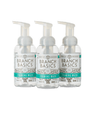 A trio of refillable Plastic Foaming Wash Bottles, displayed on a transparent background.