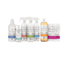 The Premium Starter Kit featuring refillable Plastic bottles, displayed against a transparent background.